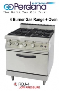 4 BURNER GAS RANGE W/OVEN GETRA RBJ4